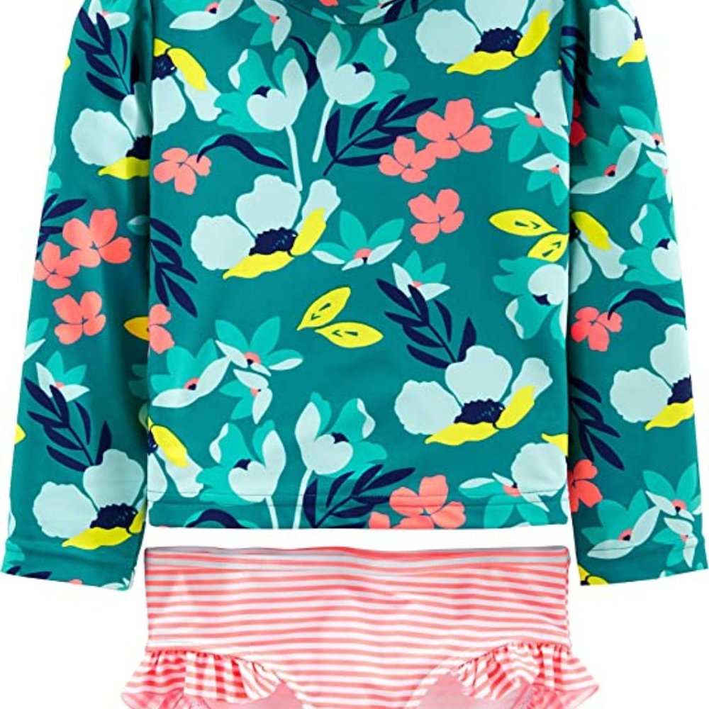 NWOT 3T Carter's Two-Piece Rashguard Swimsuit